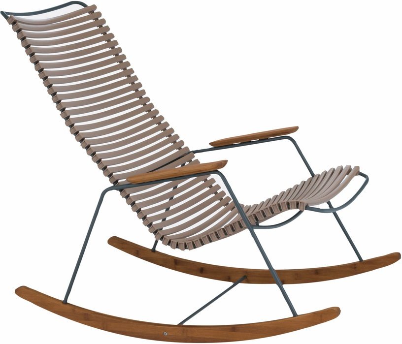 Chaise berçante en métal et plastique sable CLICK - Houe - The Cool Republic