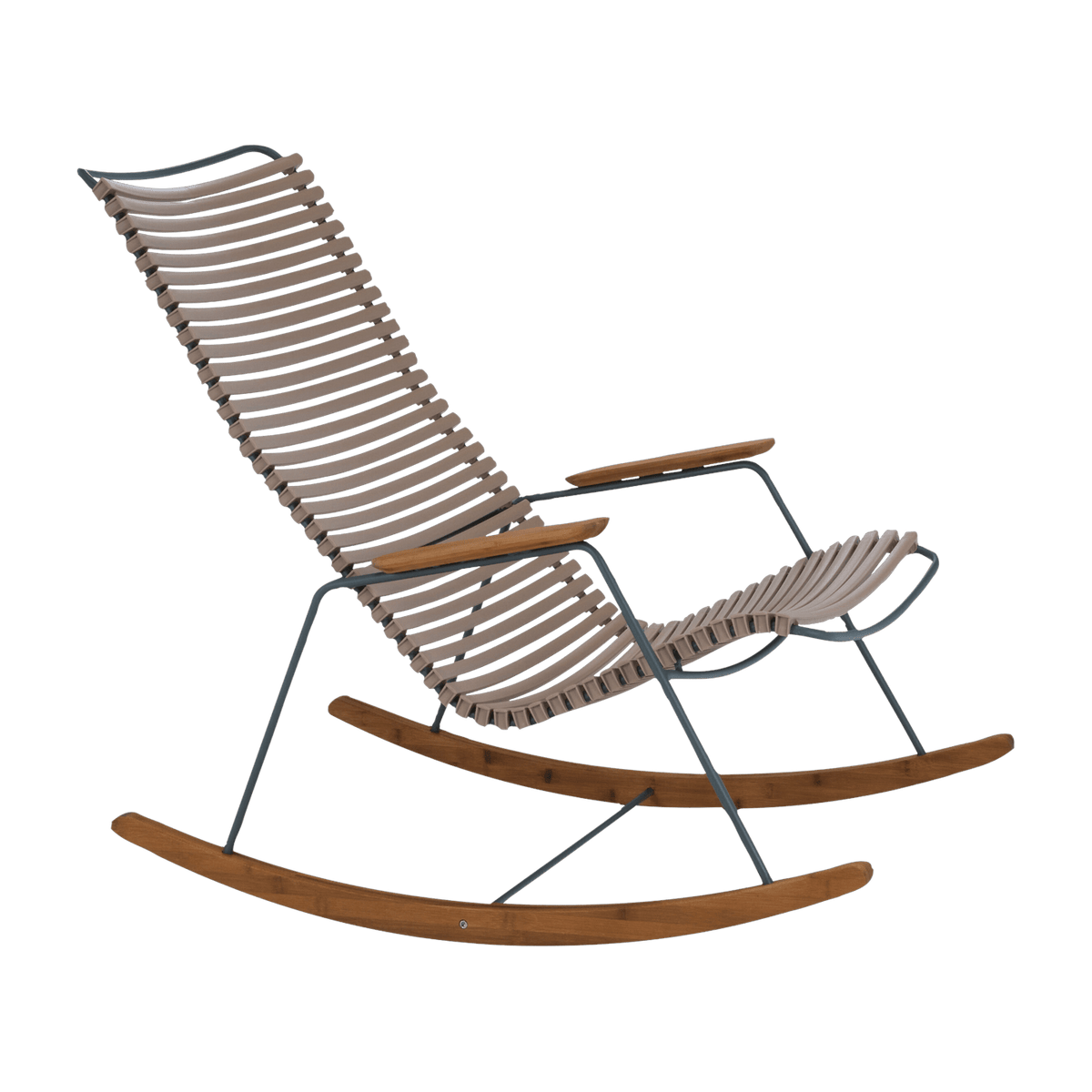 Chaise berçante en métal et plastique sable CLICK - Houe - The Cool Republic