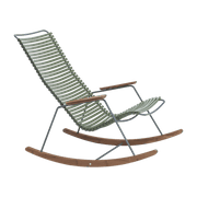 Chaise berçante en métal et plastique vert olive CLICK - Houe - The Cool Republic