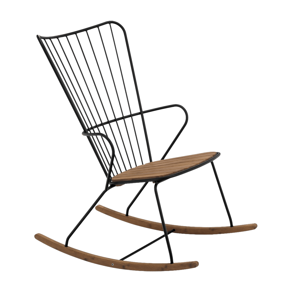 Chaise berçante en métal noir PAON - Houe - The Cool Republic