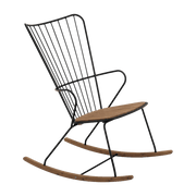 Chaise berçante en métal noir PAON - Houe - The Cool Republic