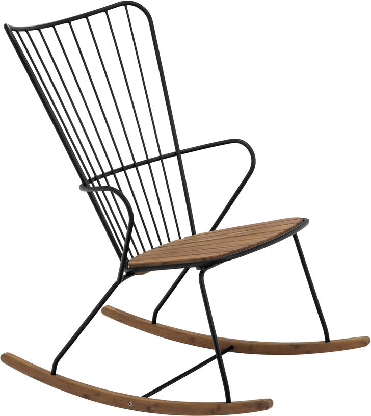 Chaise berçante en métal noir PAON - Houe - The Cool Republic