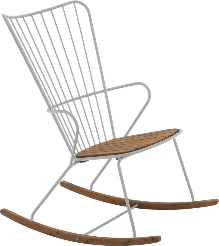 Chaise berçante en métal taupe PAON - Houe - The Cool Republic