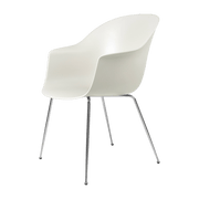 Chaise blanche chromée Bat - Gubi - The Cool Republic