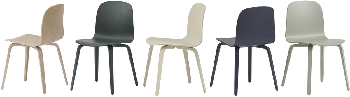 Chaise blanche et chêne naturel Visu - Muuto - The Cool Republic