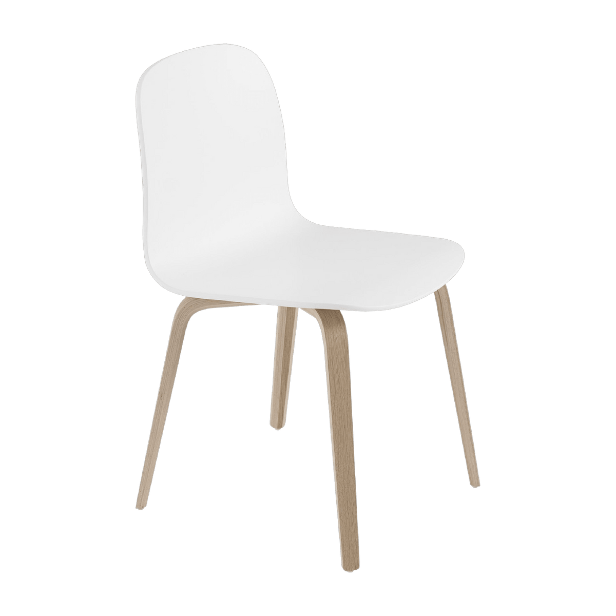 Chaise blanche et chêne naturel Visu - Muuto - The Cool Republic