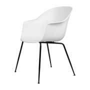 White chair with matte black base Bat - Gubi - The Cool Republic