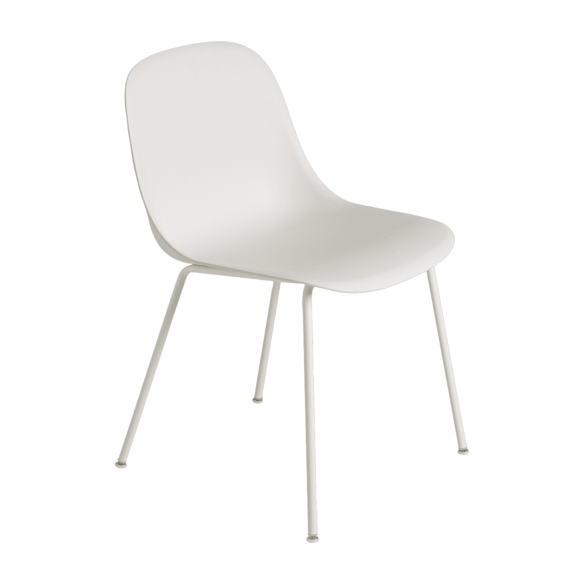 Chaise blanche piétement tubes Fiber - Muuto - The Cool Republic