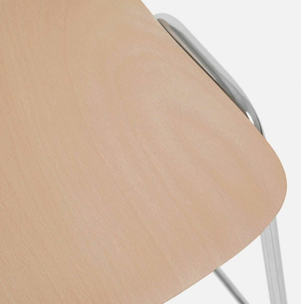 Chaise de bar 65 cm en bois naturel et cadre argenté Touchwood - Hem - The Cool Republic