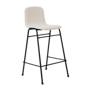 Chaise de bar 65 cm en tissu gris et cadre noir Touchwood - Hem - The Cool Republic