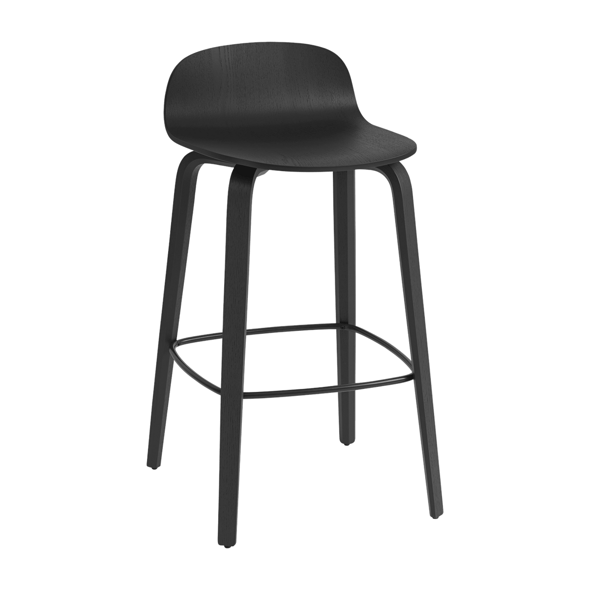 Chaise de bar 65 cm noir Visu - Muuto - The Cool Republic