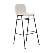 Chaise de bar 75 cm en tissu gris et cadre noir Touchwood - Hem - The Cool Republic