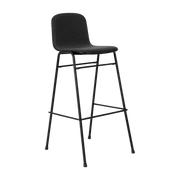Chaise de bar 75 cm en tissu noir et cadre noir Touchwood - Hem - The Cool Republic