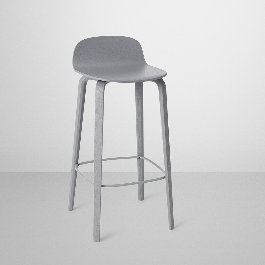 Chaise de bar 75 cm gris Visu - Muuto - The Cool Republic