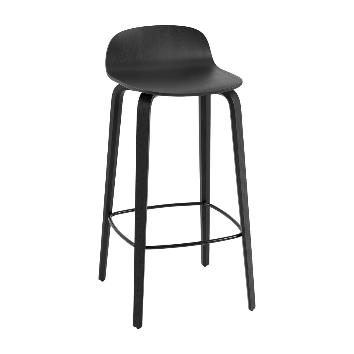 Chaise de bar 75 cm noir Visu - Muuto - The Cool Republic