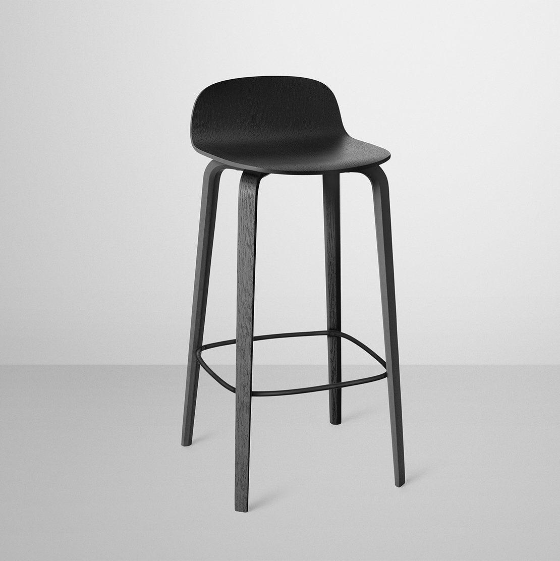 Chaise de bar 75 cm noir Visu - Muuto - The Cool Republic