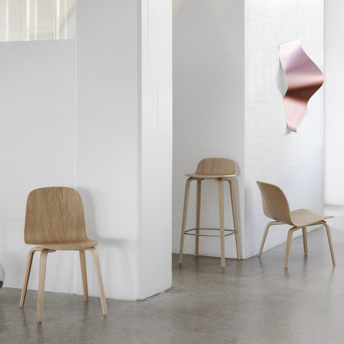 Chaise de bar 75 cm vert foncé Visu - Muuto - The Cool Republic