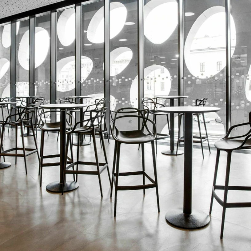 Chaise de bar blanche 65 cm Masters - Kartell - The Cool Republic