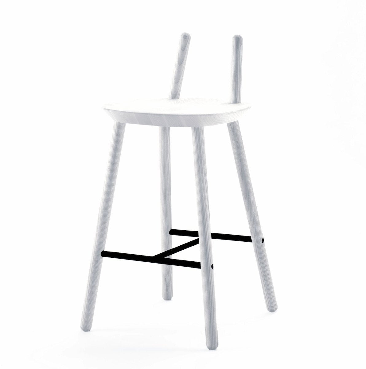 Chaise de bar blanche 65 cm Naïve - Emko - The Cool Republic