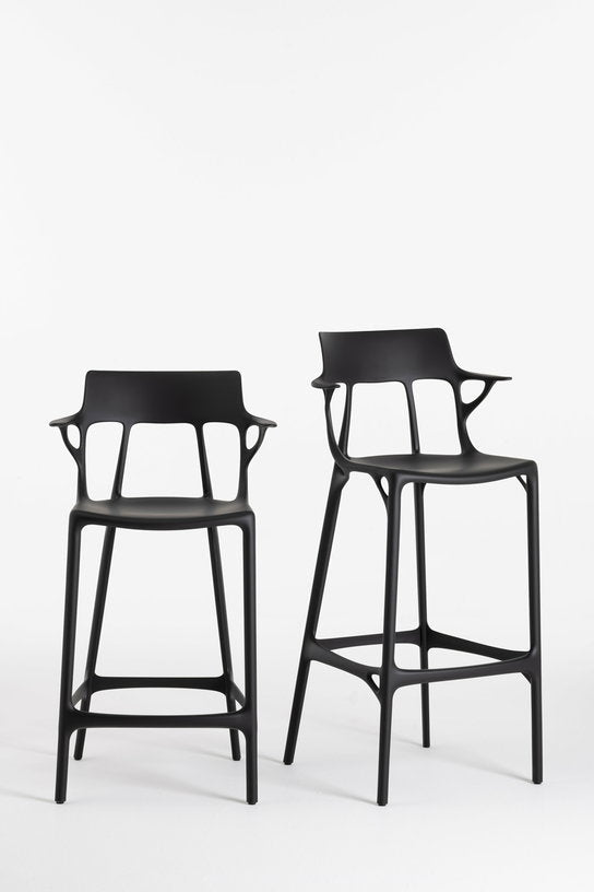 Chaise de bar blanche 75 cm A.I - Kartell - The Cool Republic