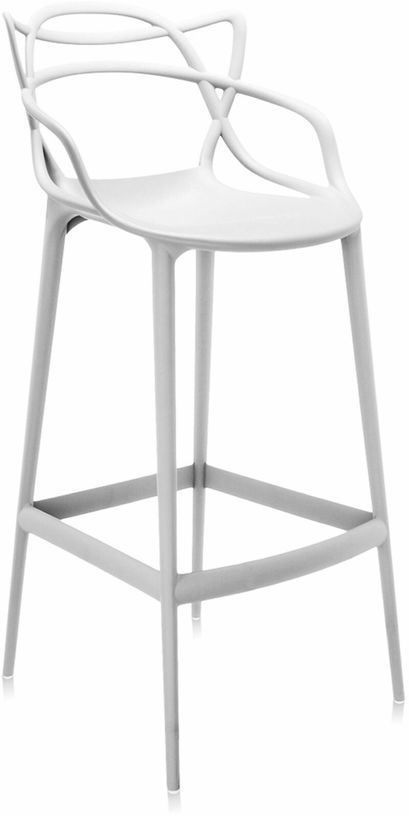 Chaise de bar blanche 75 cm Masters - Kartell - The Cool Republic