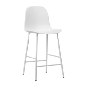 Chaise de bar en acier et pp blanc 65 cm Form - Normann Copenhagen - The Cool Republic