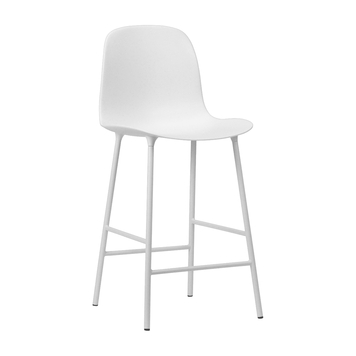 Chaise de bar en acier et pp blanc 65 cm Form - Normann Copenhagen - The Cool Republic