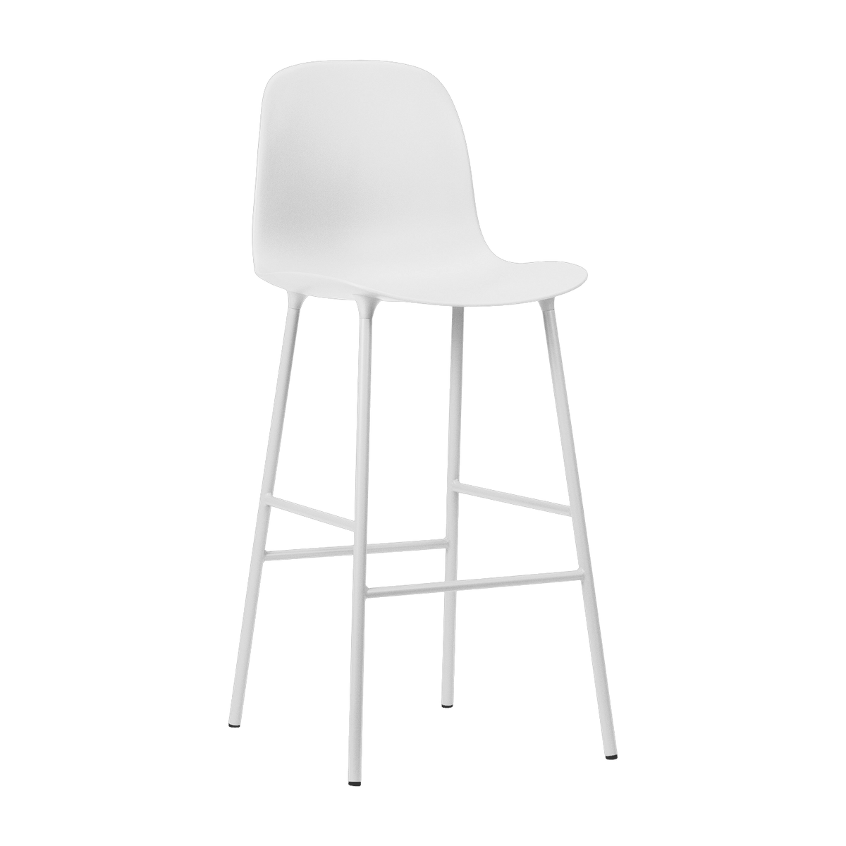 Chaise de bar en acier et pp blanc 75 cm Form - Normann Copenhagen - The Cool Republic