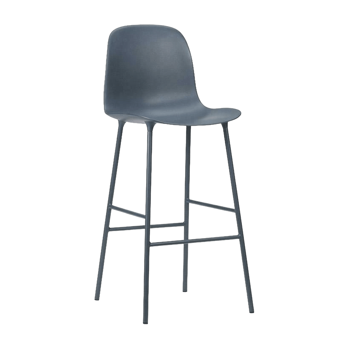 Chaise de bar en acier et pp bleu 65 cm Form - Normann Copenhagen - The Cool Republic