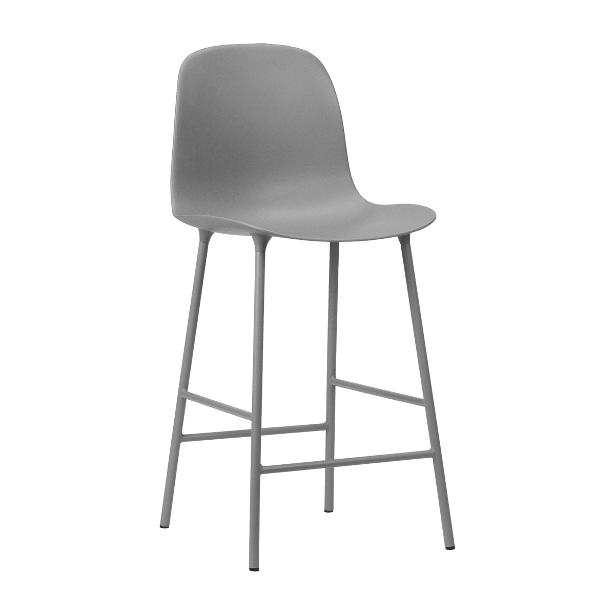 Chaise de bar en acier et pp gris 65 cm Form - Normann Copenhagen - The Cool Republic