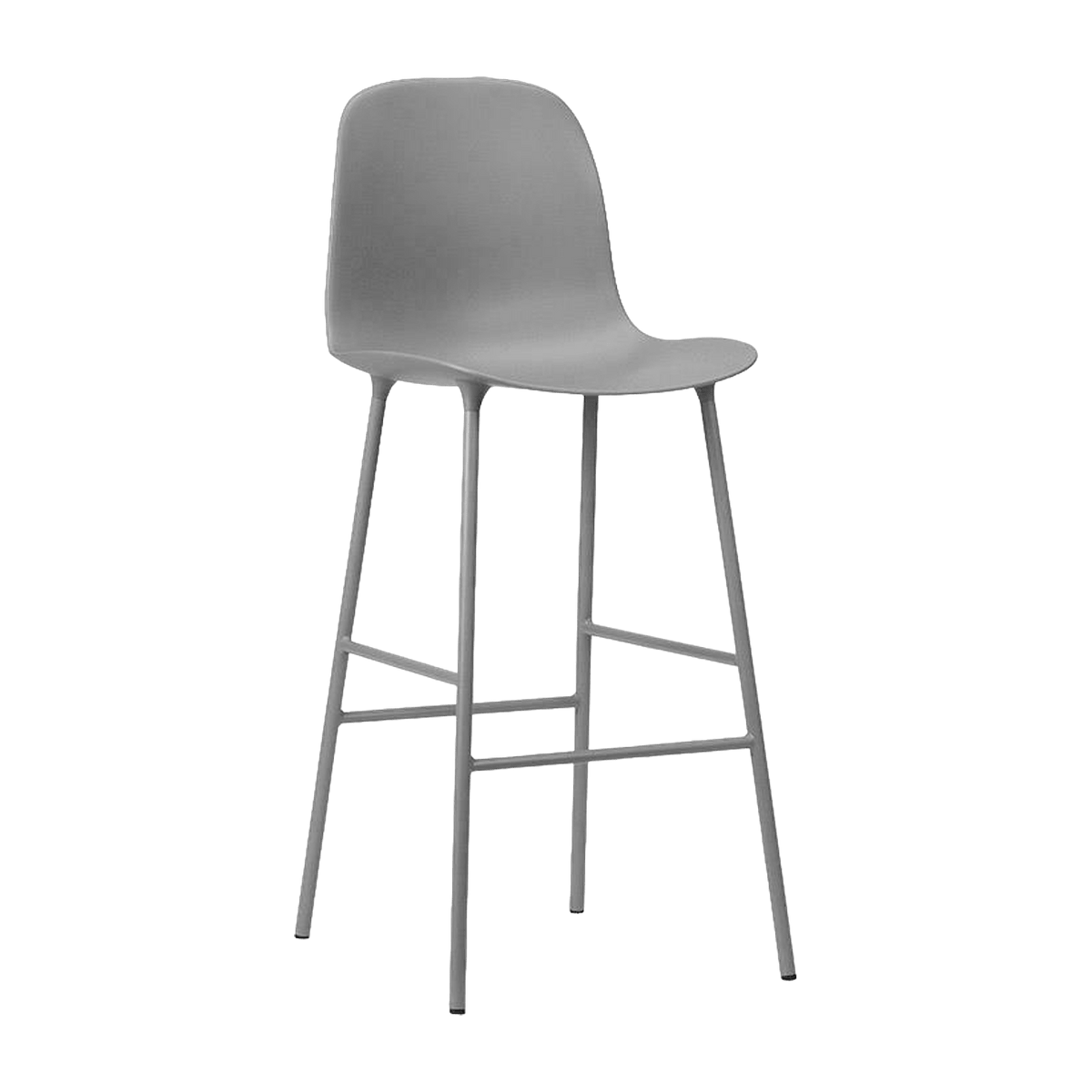 Chaise de bar en acier et pp gris 75 cm Form - Normann Copenhagen - The Cool Republic