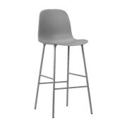 Chaise de bar en acier et pp gris 75 cm Form - Normann Copenhagen - The Cool Republic