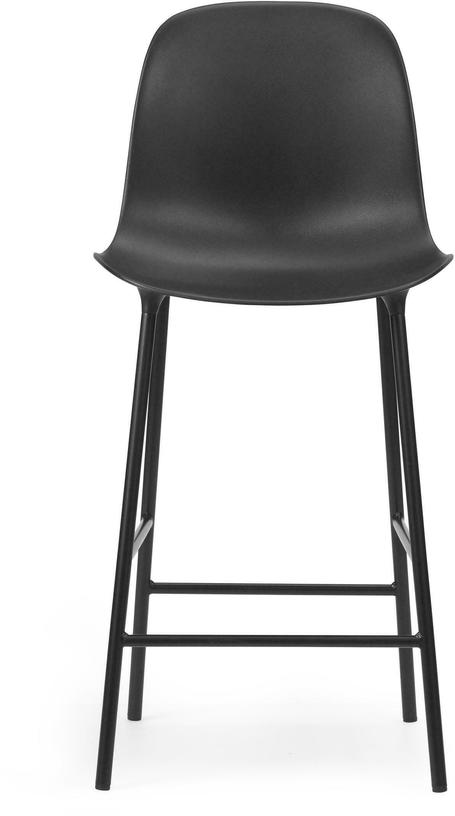 Chaise de bar en acier et pp noir 65 cm Form - Normann Copenhagen - The Cool Republic