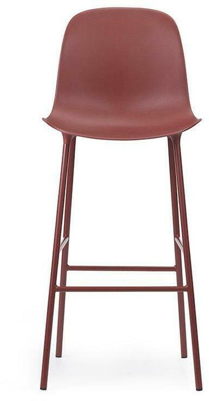 Chaise de bar en acier et pp rouge 65 cm Form - Normann Copenhagen - The Cool Republic