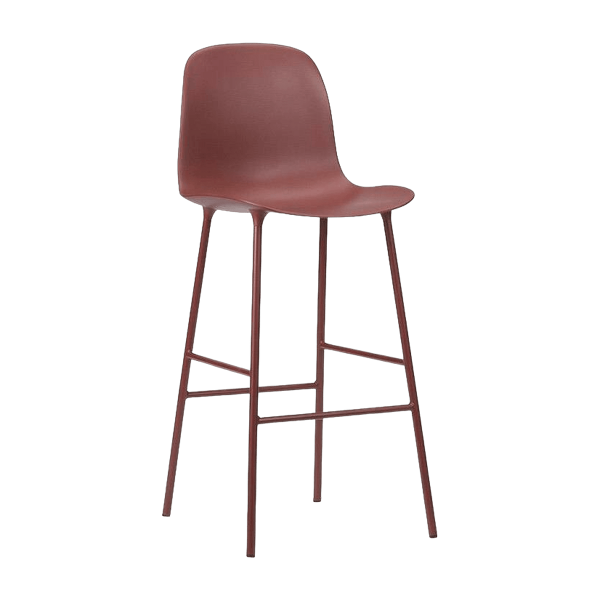 Chaise de bar en acier et pp rouge 65 cm Form - Normann Copenhagen - The Cool Republic