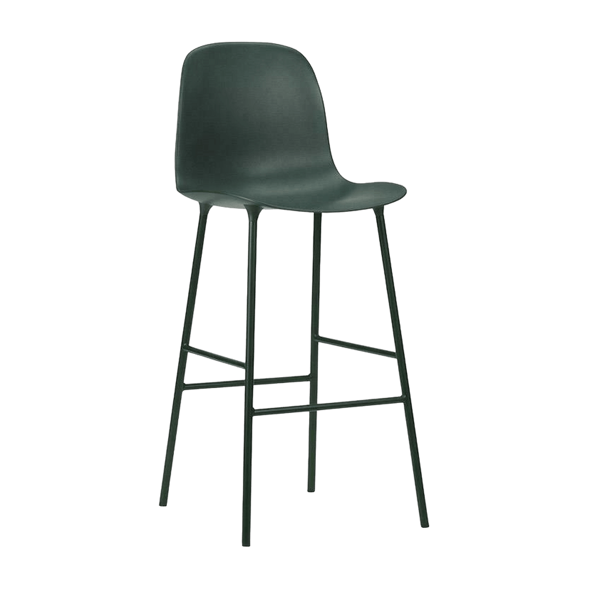 Chaise de bar en acier et pp vert 65 cm Form - Normann Copenhagen - The Cool Republic