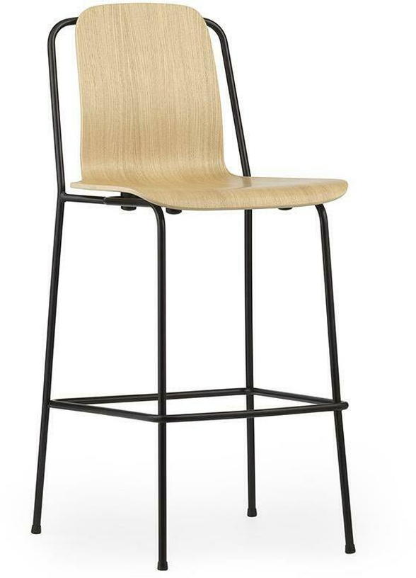 Chaise de bar en acier noir 75 cm Studio Oak - Normann Copenhagen - The Cool Republic