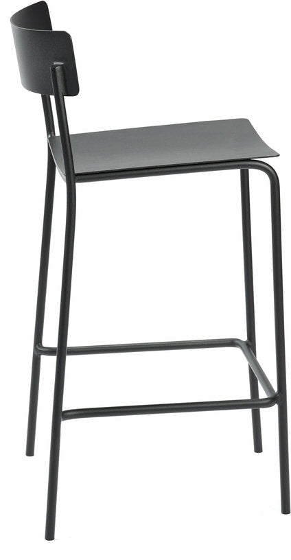 Chaise de bar en aluminium noir August - Serax - The Cool Republic