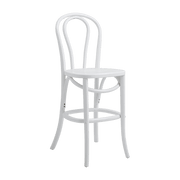 Chaise de bar en bois blanc 64 cm Bistro - Nordal - The Cool Republic