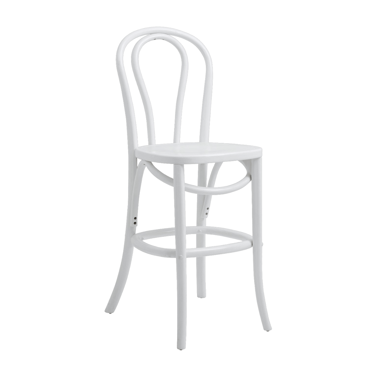 Chaise de bar en bois blanc 64 cm Bistro - Nordal - The Cool Republic