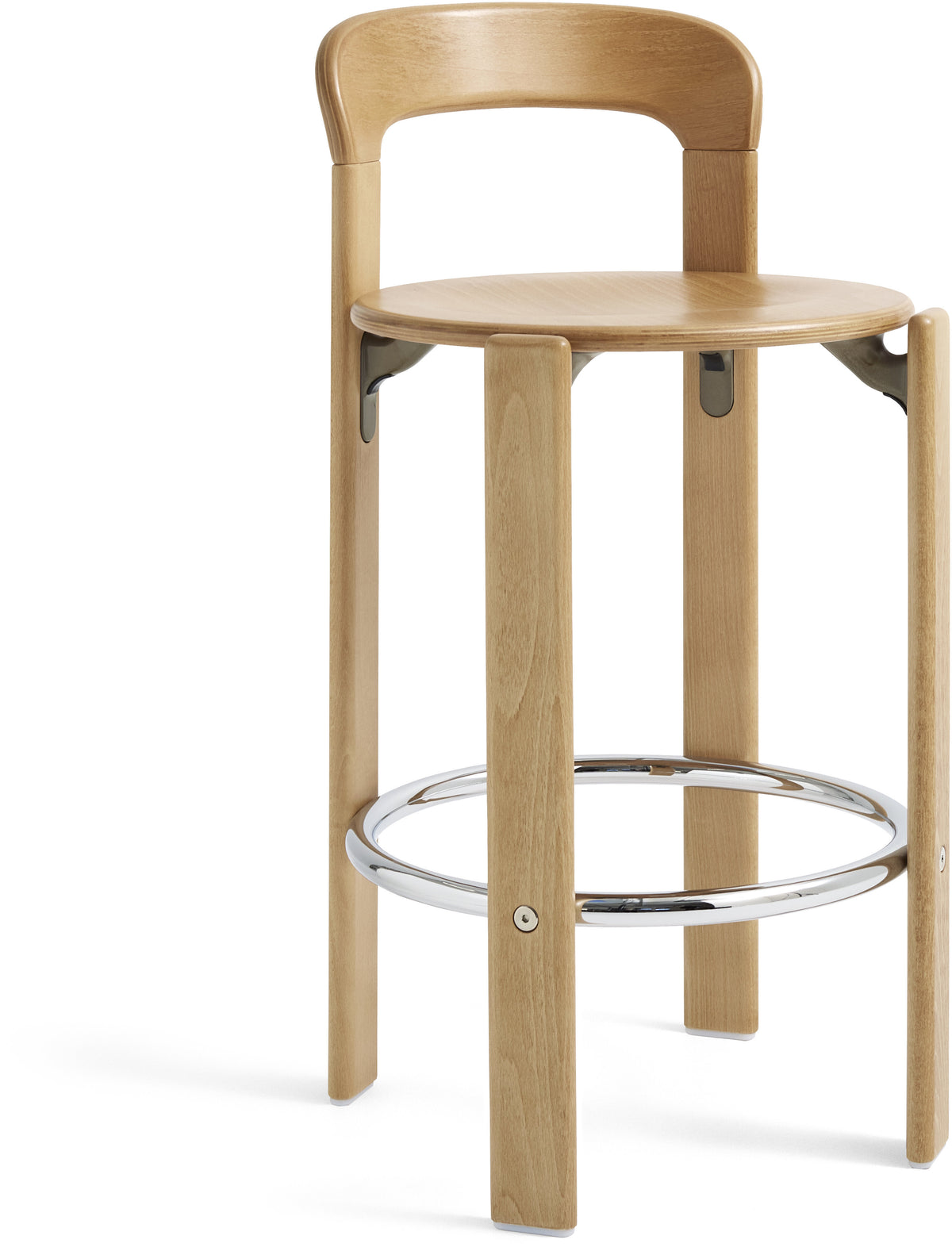 Chaise de bar en bois de hêtre laqué doré 65cm Rey - Hay