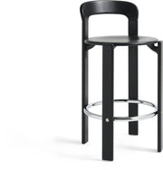 Chaise de bar en bois de hêtre noir 65cm Rey - Hay