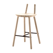 Chaise de bar en bois naturel 65 cm Naïve - Emko - The Cool Republic