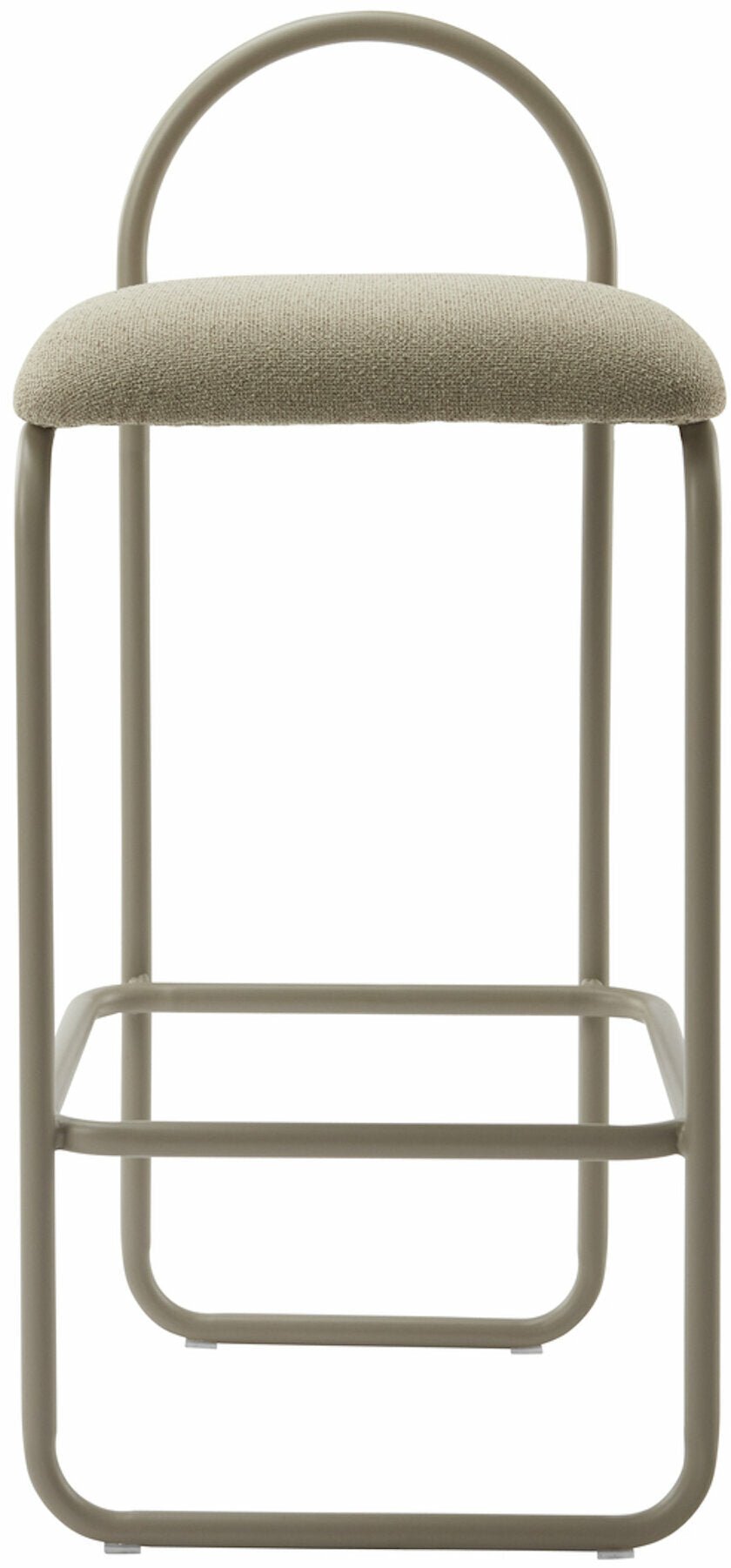 Chaise de bar en bouclé taupe 37 x 39 x 92 cm Angui - AYTM - The Cool Republic