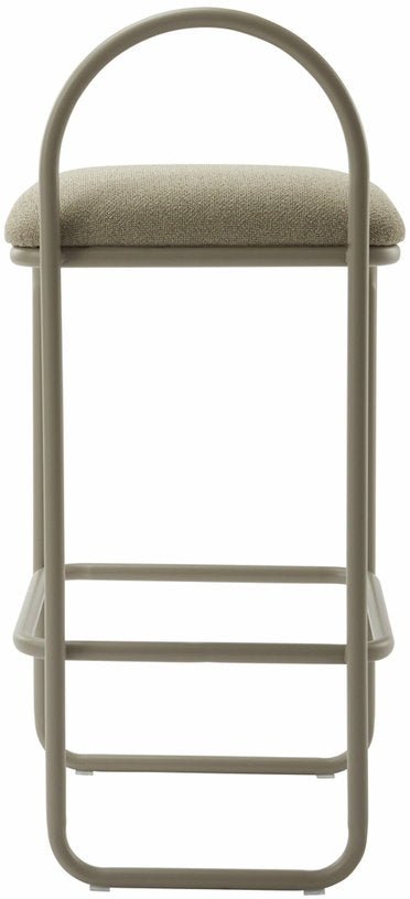 Chaise de bar en bouclé taupe 37 x 39 x 92 cm Angui - AYTM - The Cool Republic