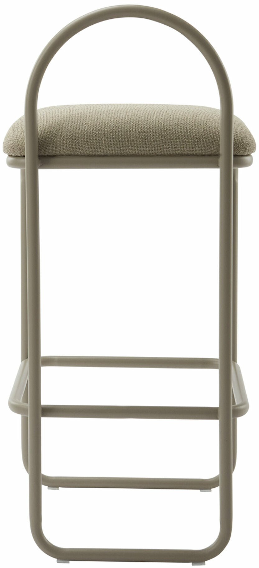Chaise de bar en bouclé taupe 37 x 39 x 92 cm Angui - AYTM - The Cool Republic
