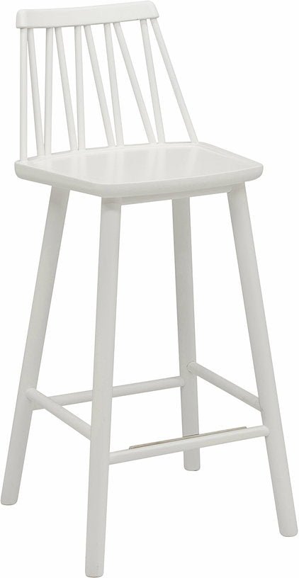 Chaise de bar en bouleau blanc 63 cm ZigZag - Hans K - The Cool Republic