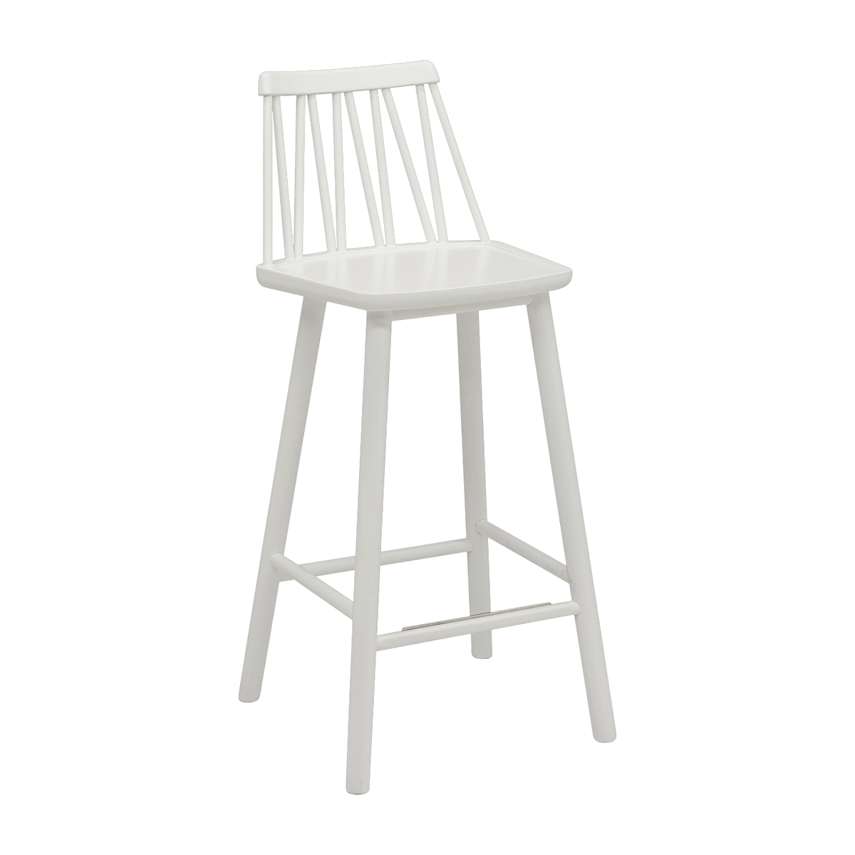 Chaise de bar en bouleau blanc 63 cm ZigZag - Hans K - The Cool Republic
