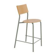 Chaise de bar en chêne et acier gris eucalyptus 65 cm SSD - TIPTOE - The Cool Republic