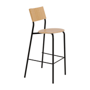 Chaise de bar en chêne et acier noir graphite 75 cm SSD - TIPTOE - The Cool Republic